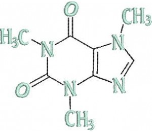 Stickdatei - Kaffee Molekül